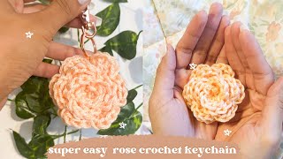 Quick and easy crochet rose last minute gift idea [upl. by Alfie681]