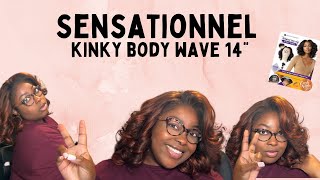 Perfect Fall Wig for UNDER 40  14inch Sensationnel Kinky Body Wave wig review [upl. by Ahsercal]