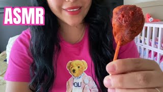 ASMR eating hot lollipop 🥵🔥ASMR comiéndo paleta de chile  Dulce mexicano SIN HABLAR [upl. by Siaht]