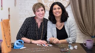 Artbeads Cafe  Knotting with the KnotaBead Tool with Candie Cooper and Cynthia Kimura [upl. by Tamma]