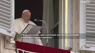 Papa Francisc mesaj de Crăciun quotInima noastră este la Betleemquot [upl. by Perrie798]