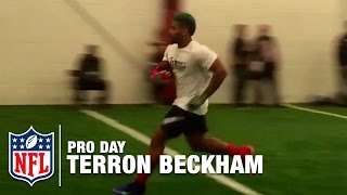 Odell Beckham Jrs Cousin Terron Beckham Has Unreal Pro Day  NFL [upl. by Solon]