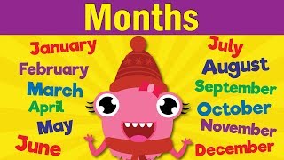 Months of the Year Song  Learn the 12 Months  Kindergarten Preschool amp ESL  Fun Kids English [upl. by Halonna]