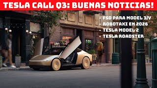 Tesla Call BUENAS NOTICIAS SI TIENES UN MODEL 3 y MODEL Y  Nada de Model 2 y Menos de Roadster [upl. by Adyl]