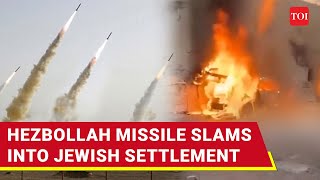 Hezbollah Missiles Hammer Israeli Settlement Casualties Fire amp Damage  Safed Galilee Bombed [upl. by Notsirt]