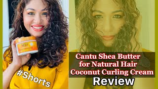 Cantu Shea Butter Coconut Curling Cream Review No heat curl  How to curl hair naturally ❤️❤️ [upl. by Eilyah]