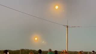 SpaceX Falcon Heavy side boosters landing [upl. by Shirlee883]