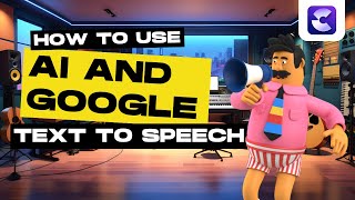 How to Use AI and Google Text To Speech in CreateStudio [upl. by Poliard]