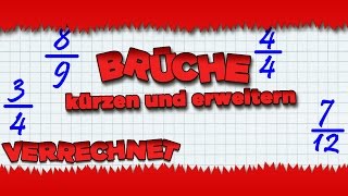 Brüche Kürzen Erweitern und Vereinfachen HD Deutsch [upl. by Capriola395]