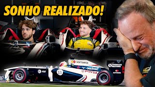 RUBINHO BARRICHELLO E OS FILHOS DUDU E FEFO ACELERAM JUNTOS UM FÓRMULA 1  Acelerados [upl. by Elspet]