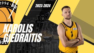 Karolis Giedraitis  BC Šiauliai highlights 20232024 [upl. by Godber]