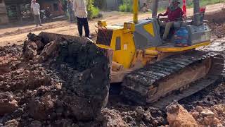 OMG How they build amazing foundation road by rock soils using expert dozer D41p [upl. by Murage130]