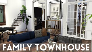 RICH FAMILY TOWNHOUSE  Sims 4  CC SPEED BUILD  CC List [upl. by Yarak]