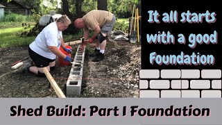 Laying Concrete Block Foundation SHED BUILD Part 1BUILDING A STRONG FOUNDATION [upl. by Aldous]