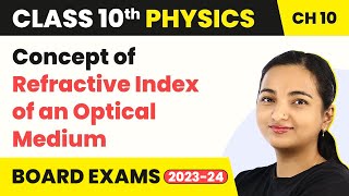 Concept of Refractive Index of an Optical Medium  Class 10 Physics [upl. by Eba]