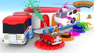 Learn Colors and Vehicle Names for Kids Animation Video [upl. by Alrich792]