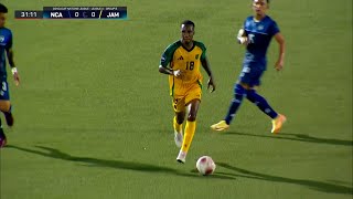 Jamaica Reggae Boyz Player Tyreek Magee vs Nicaragua  Highlights HD [upl. by Iggie]