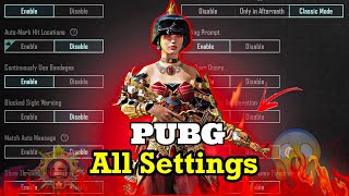 PUBG Mobile  New Basic Settings 2024  31 Update pubg mobile All New Basic Settings [upl. by Llehcsreh166]