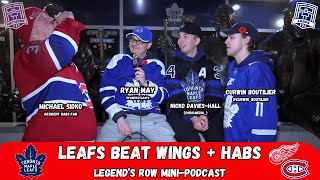 THE POWERPLAY IS ALIVE  Habs Still Suck  Leafs Beat Red WingsCanadiens  Legends Row Mini Pod [upl. by Kaitlynn]