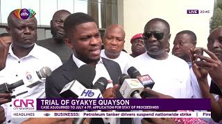 Trial of Gyakye Quayson Case adjourned to July 4 following application staff of proceedings [upl. by Murtha754]