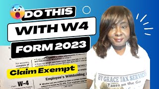 Do this to fill out an Exempt W4 Form  2023  By Grace Tax Services LLC [upl. by Saylor]