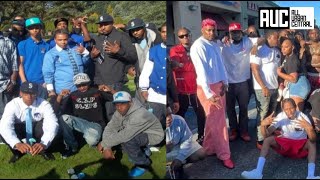 Crips amp Bloods Unite In Compton For Kendrick Lamar’s “Not Like Us” Music Video [upl. by Leksehc]