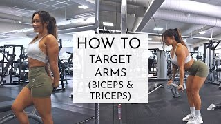 HOW TO TARGET BICEPS amp TRICEPS  BLASTING ARM WORKOUT [upl. by Yelmene]