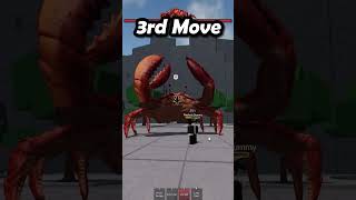 CRAB BOSS MOVESET SHOWCASE 🦀🔥 roblox thestrongestbattlegrounds shorts [upl. by Ynatirb]