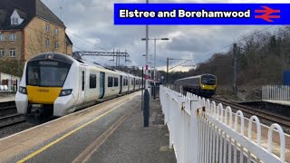 Trains At Elstree and Borehamwood 140124 ft Hull Trains Diversions [upl. by Lacefield]