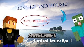 Minecraft OP☠️ Survival Series Ep 1 The Ultimate Adventure Begins Best Island House [upl. by Ferino]