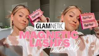 HOW TO APPLY MAGNETIC EYELASHES a tutorial and honest review of the Glamnetic magnetic eyelashes [upl. by Brackely]