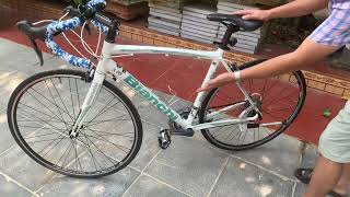 Bianchi Roadbike Hãng Xe Ý xuất Nhật chốt xe giá Siêu rẻ  Liên hệ 0972858597zalo [upl. by Smiga]