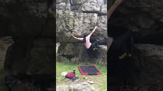 La Porcherie Droite assis 6B FA Roc La Tour climbing bouldering [upl. by Dnomyad]