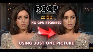 Google Colab DeepFake with only 1 target image No GPU ROOP Google Colab [upl. by Ytak]