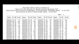 SDA individual marks list published by kpsc 2023sda result 2023 [upl. by Nylireg924]