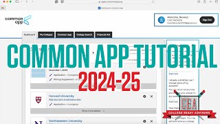 How to Guide to the Common Application 202425  Tutorial [upl. by Leeke]