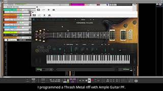 Thrash Metal riff and tone w Ample Guitar PF  AmpliTube 5 [upl. by Asylem]