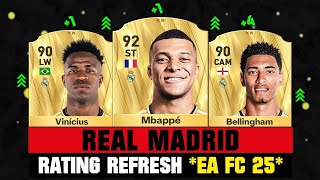 FC 25 REAL MADRID PLAYER RATINGS  MBAPPEVINICIUS BELLINGHAM [upl. by Aivad]