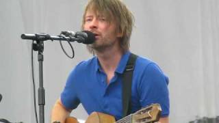 Thom Yorke solo  new song  Latitude 2009  The Present Tense [upl. by Arrekahs56]