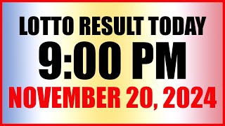 Lotto Result Today 9pm Draw November 20 2024 Swertres Ez2 Pcso [upl. by Rehc]