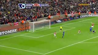 FC Arsenal vs Manchester United  Goal by Samir Nasri [upl. by Lyda813]