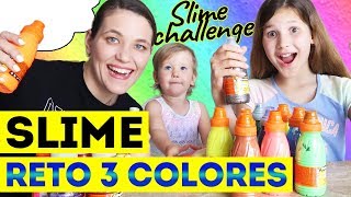 RETO SLIME 3 COLORES  3 COLORS SLIME CHALLENGE  Slime vs Slime  Yippee Family [upl. by Nivonod]