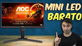 🤔 ¿El mejor monitor HDR Mini LED Barato  ✅ AOC Q27G3XMN [upl. by Yrocej]