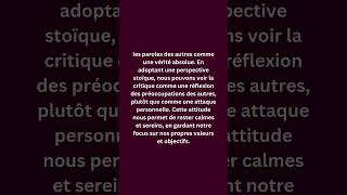 Affronter les critiques stoïquements 11  motivation citation philosophie shorts [upl. by Edva]