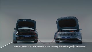 How to jump start the vehicle if the battery is discharged  Kia Howto [upl. by Ebony]