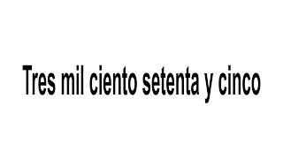 Tres mil ciento setenta y uno a Tres mil ciento ochenta [upl. by Mazel]