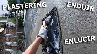 Plastering Techniques  Como enlucir  Crépi enduit couche de finition 🏡 [upl. by Ehtylb341]