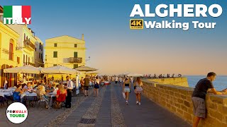 Alghero Italy Evening Walking Tour  4K  with Captions  Prowalk Tours [upl. by Shanahan]