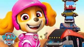 PAW Patrol Skye Makes a Monster Truck Rescue amp Saves RoboDog w Roxi amp Chase  Shimmer and Shine [upl. by Fey140]