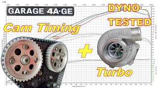 Effects of cam timing on turbo engine  Dyno tested  4AGE Hilux [upl. by Lynda782]